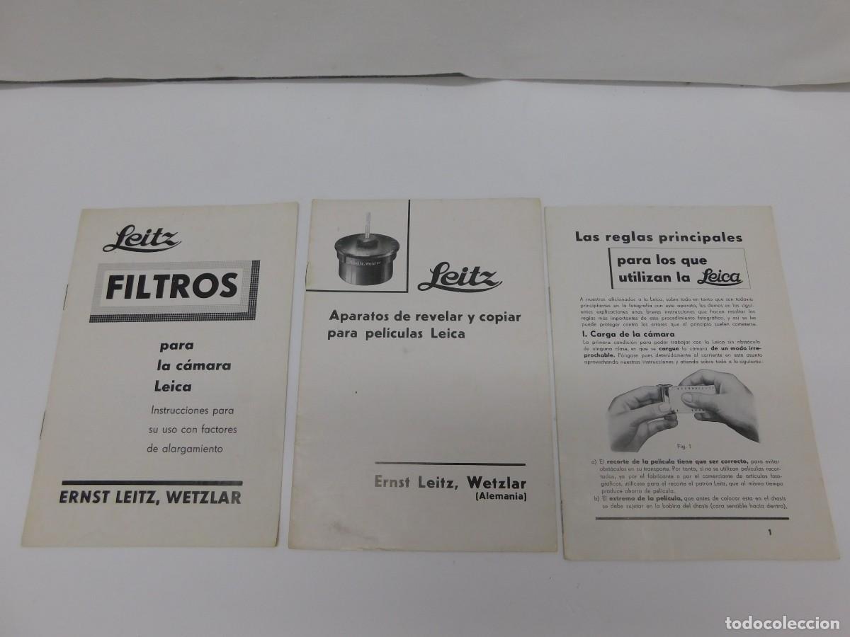 C&aacute;mara de fotos: 3 FOLLETOS LEICA 1935 - LEICA ERNST LEITZ WETZLAR