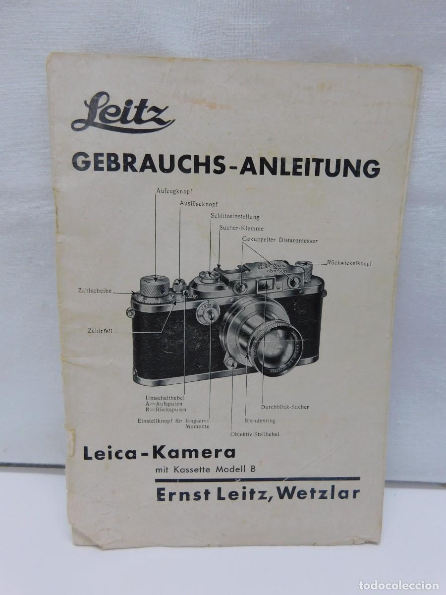 C&aacute;mara de fotos: MANUAL INSTRUCCIONES LEICA 1938 - LEICA ERNST LEITZ WETZLAR - EN ALEM&Aacute;N
