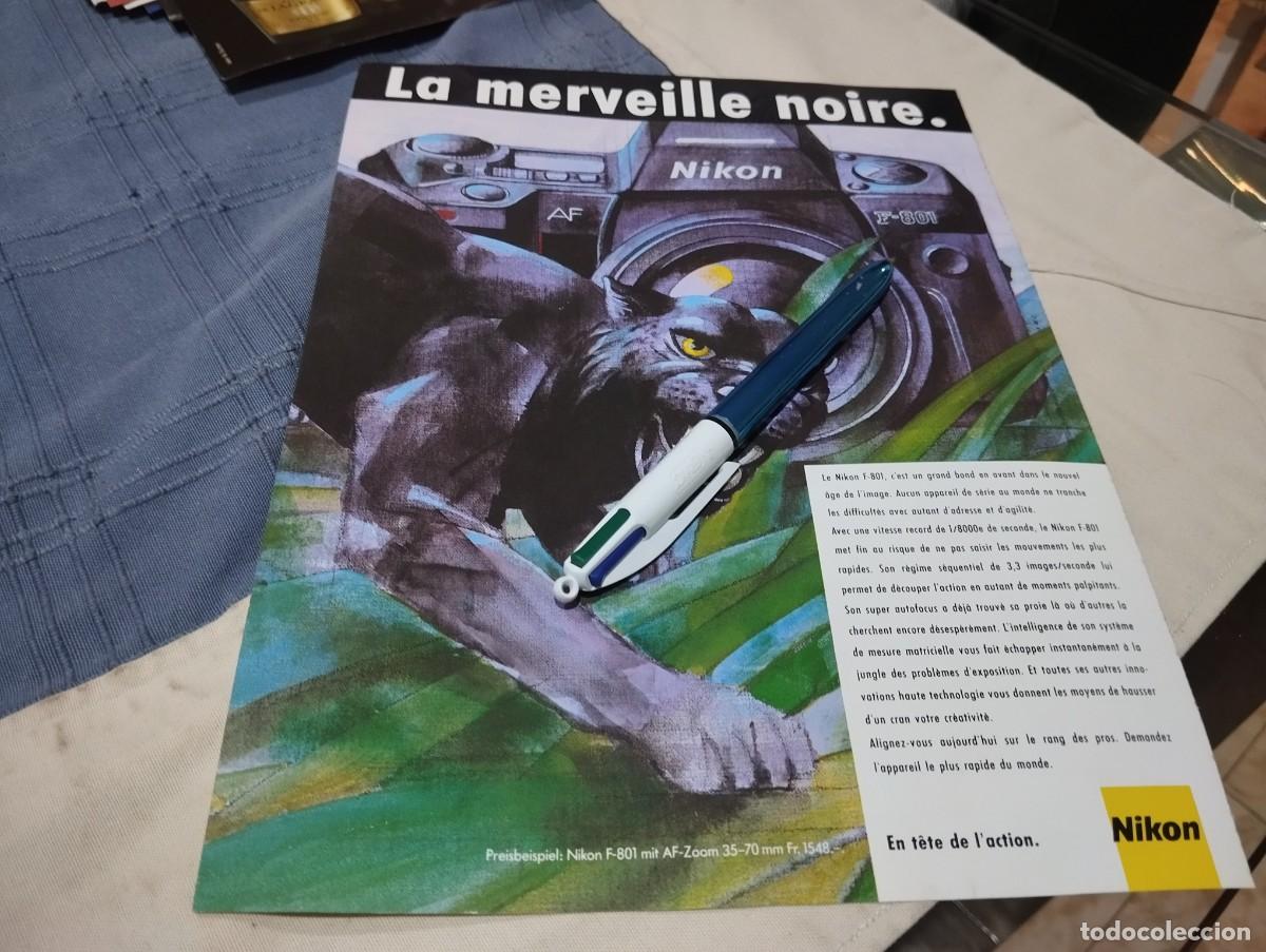 Appareil photos: CAMARA FOTOS NIKON F-801 REVERSO VUELOS AIR MAURITIUS CLIPPING ANUNCIO REVISTA FRANCESA 1989