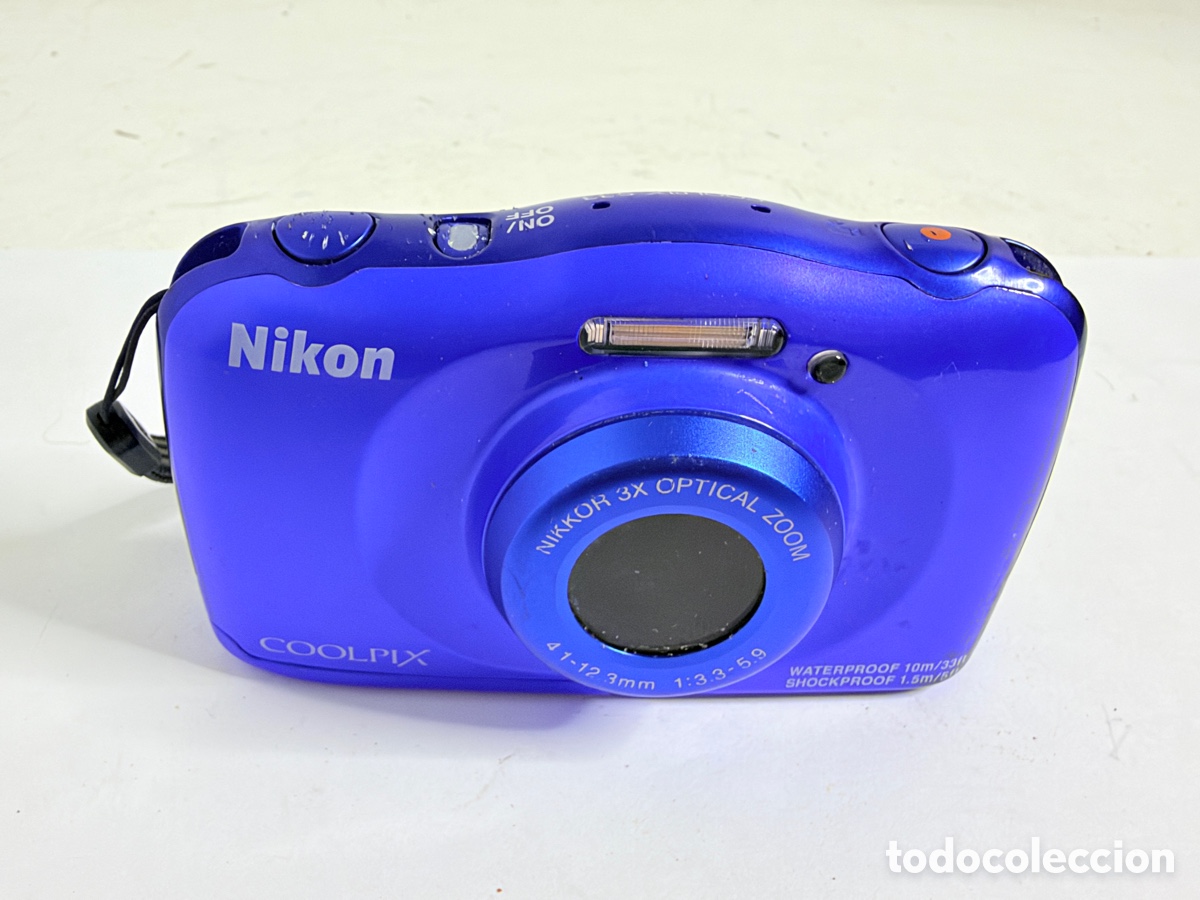 C&aacute;mara de fotos: Nikon Coolpix S33 Compact Digital Camera Waterproof 10m Blue Untested - Foto 2