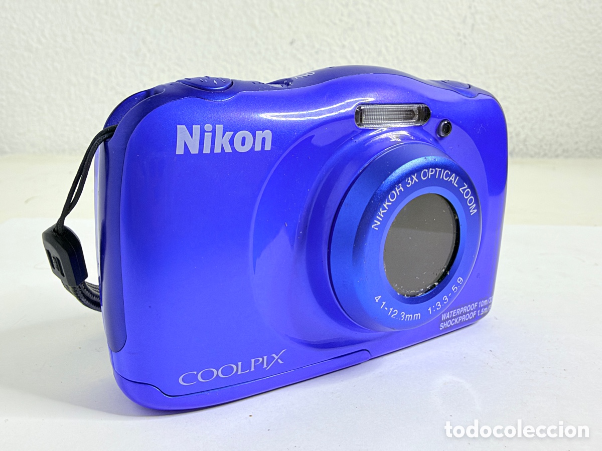 C&aacute;mara de fotos: Nikon Coolpix S33 Compact Digital Camera Waterproof 10m Blue Untested - Foto 3