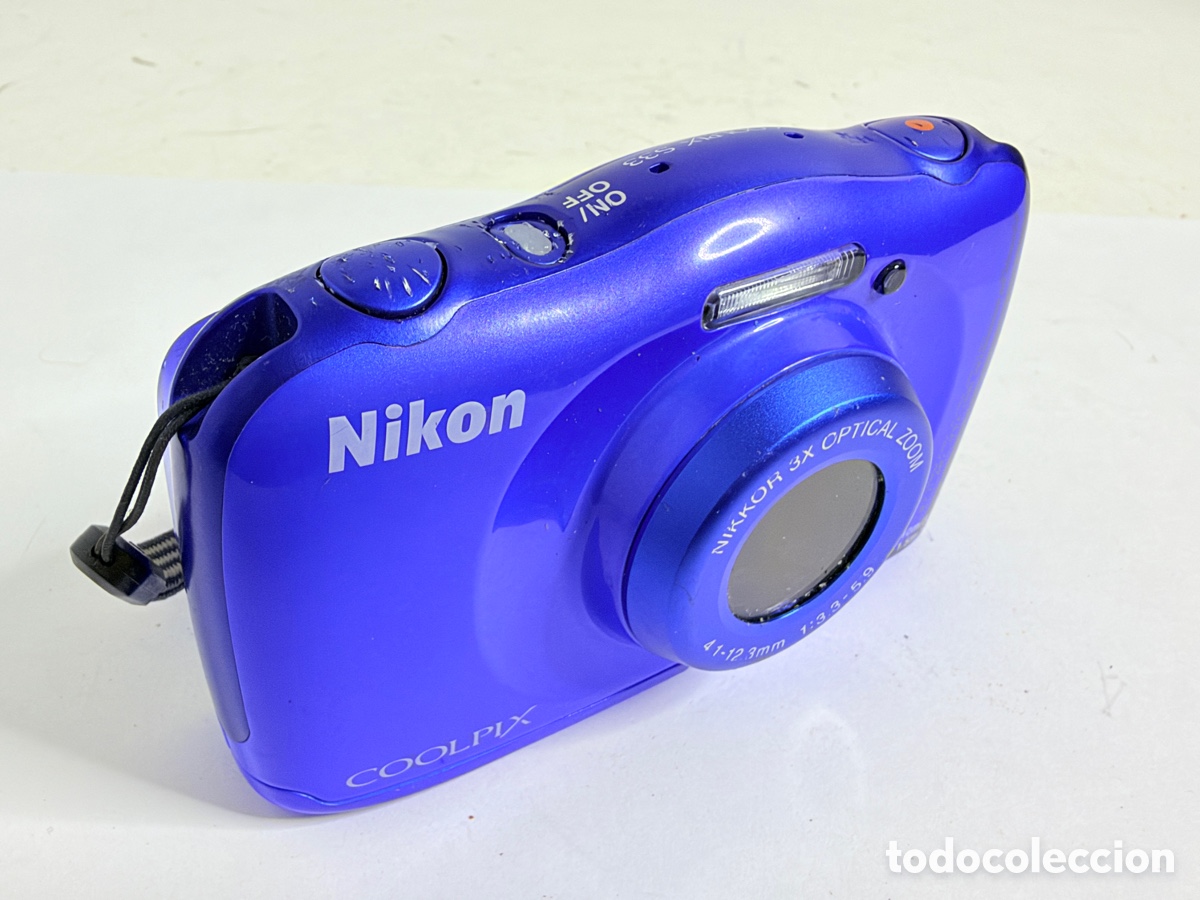 C&aacute;mara de fotos: Nikon Coolpix S33 Compact Digital Camera Waterproof 10m Blue Untested - Foto 4