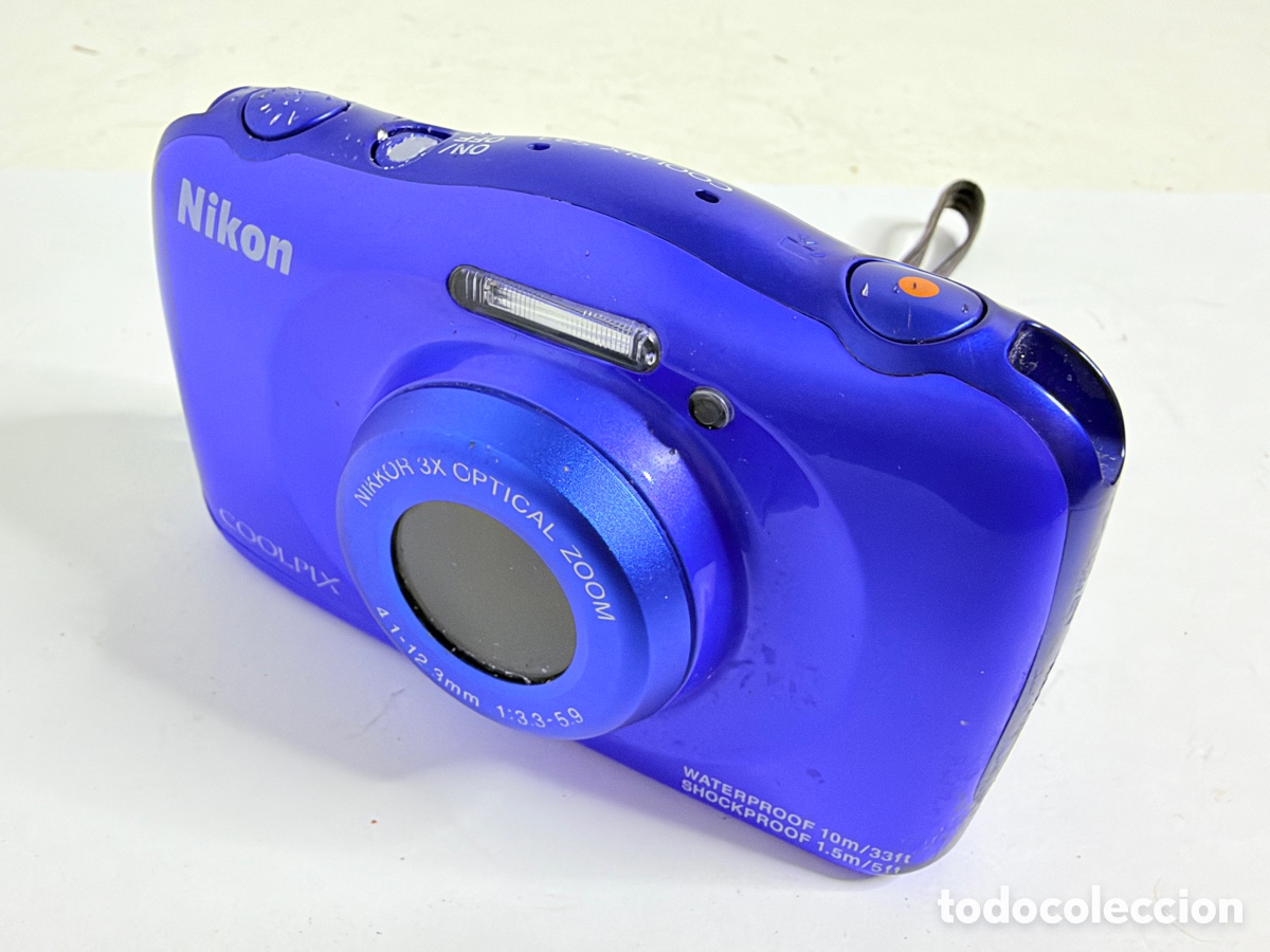 C&aacute;mara de fotos: Nikon Coolpix S33 Compact Digital Camera Waterproof 10m Blue Untested - Foto 6
