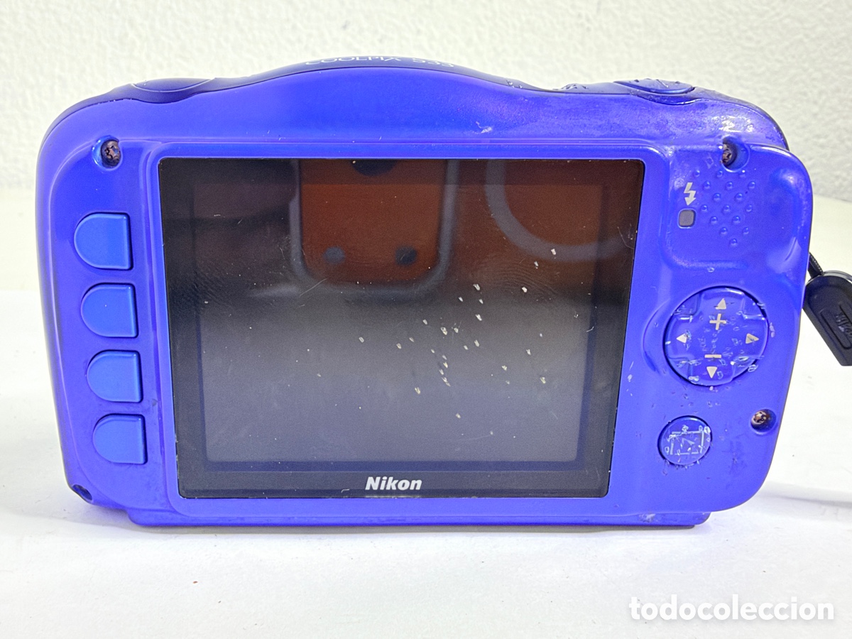 C&aacute;mara de fotos: Nikon Coolpix S33 Compact Digital Camera Waterproof 10m Blue Untested - Foto 7