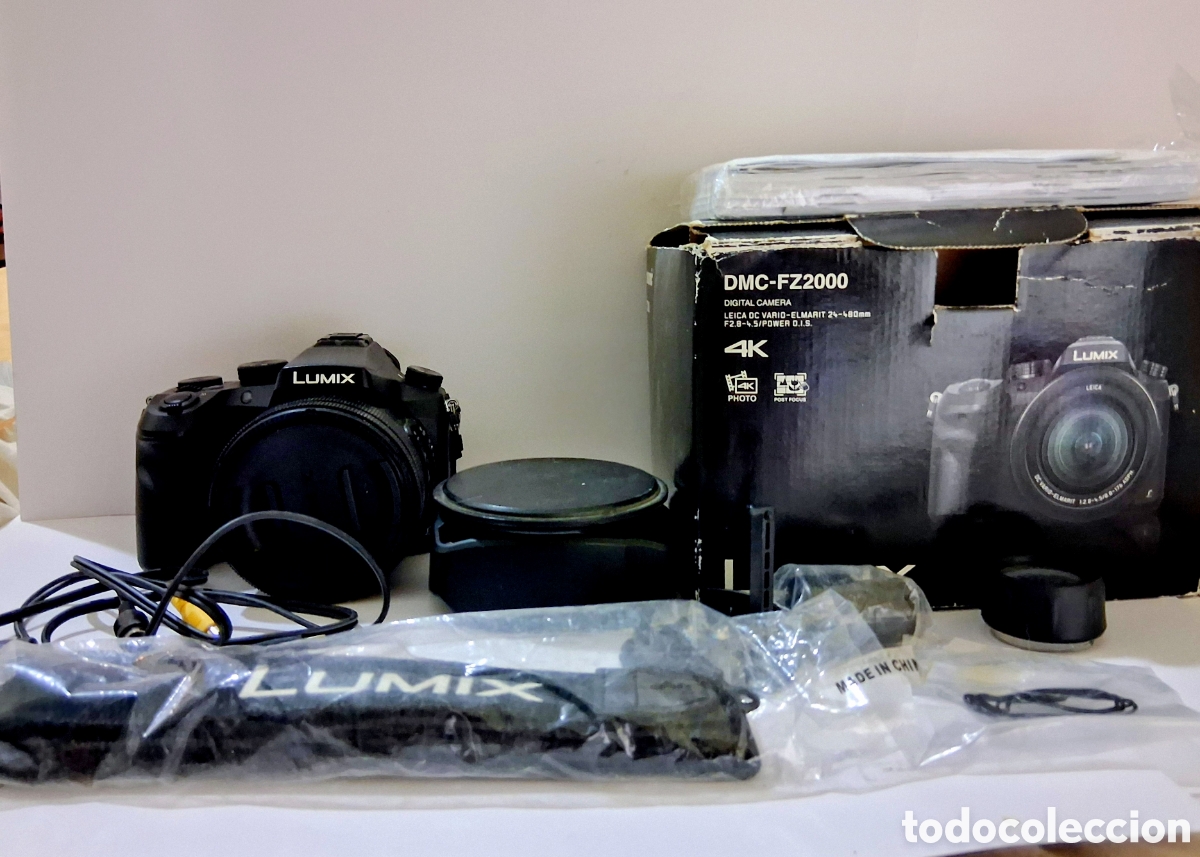 C&acirc;maras de fotos: C&aacute;mara Panasonic Lumix DMC-FZ2000 (No Probada / Posibles Hongos) + Caja, Manuales y Accesorios Origi