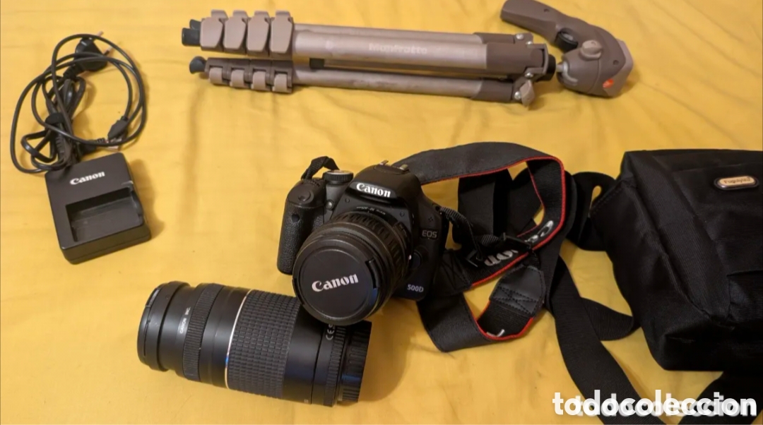 C&aacute;mara de fotos: Oportunidad! Equipo Camara de fotograf&iacute;ar Reflex Canon EOS 500D, con teleobjetivo y tr&iacute;pode.