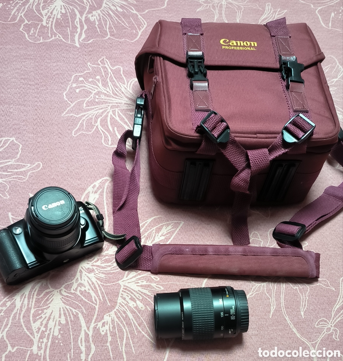C&aacute;mara de fotos: Lote C&aacute;mara Canon Eos3000, 2 objetivos y mochila original