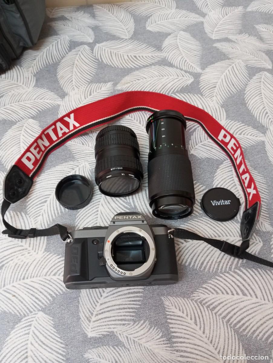 C&aacute;mara de fotos: camara de fotos PENTAX P.30 CON 2 OBJETIVOS Correa de camara y bolsa de tras porte + FLASH