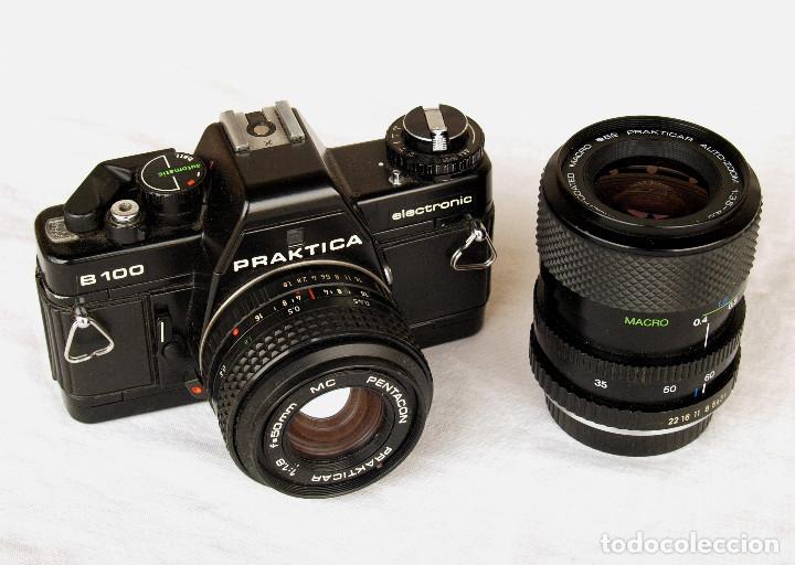 Cámara de fotos: *1983* • Pentacon Praktica B100 SLR Obj. f1.8 50mm + Obj. Macro-Zoom 35-70 mm • PROBADA / MALETÍN - Foto 2 - 95778055