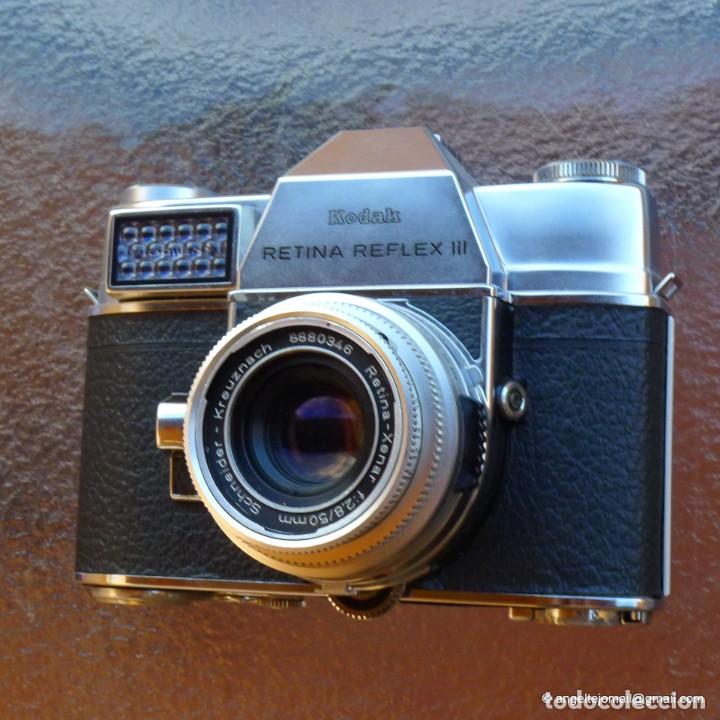 Cámara de fotos: Kodak Retina Reflex III, Lente Schneider Kreutznacht.Impecable. - Foto 1 - 304431713