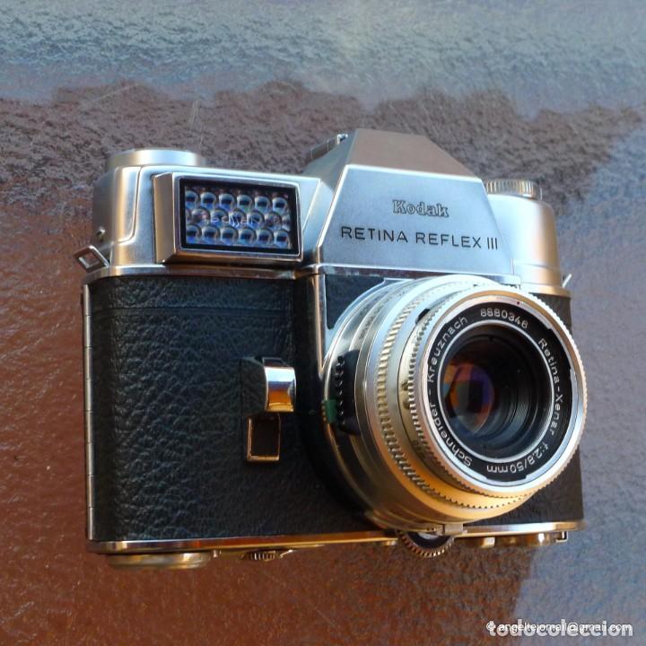 Cámara de fotos: Kodak Retina Reflex III, Lente Schneider Kreutznacht.Impecable. - Foto 2 - 304431713