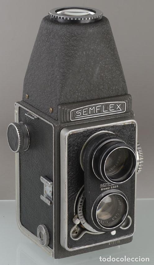 C&aacute;mara de fotos: rara c&aacute;mara bi&oacute;ptica Sem Semflex (Francia, 1960) _ objetivo Berthiot 75mm f/3,5