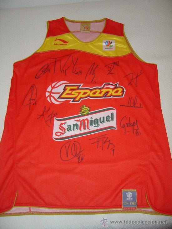 camiseta selección española de baloncesto firma - Comprar en todocoleccion - 28974216