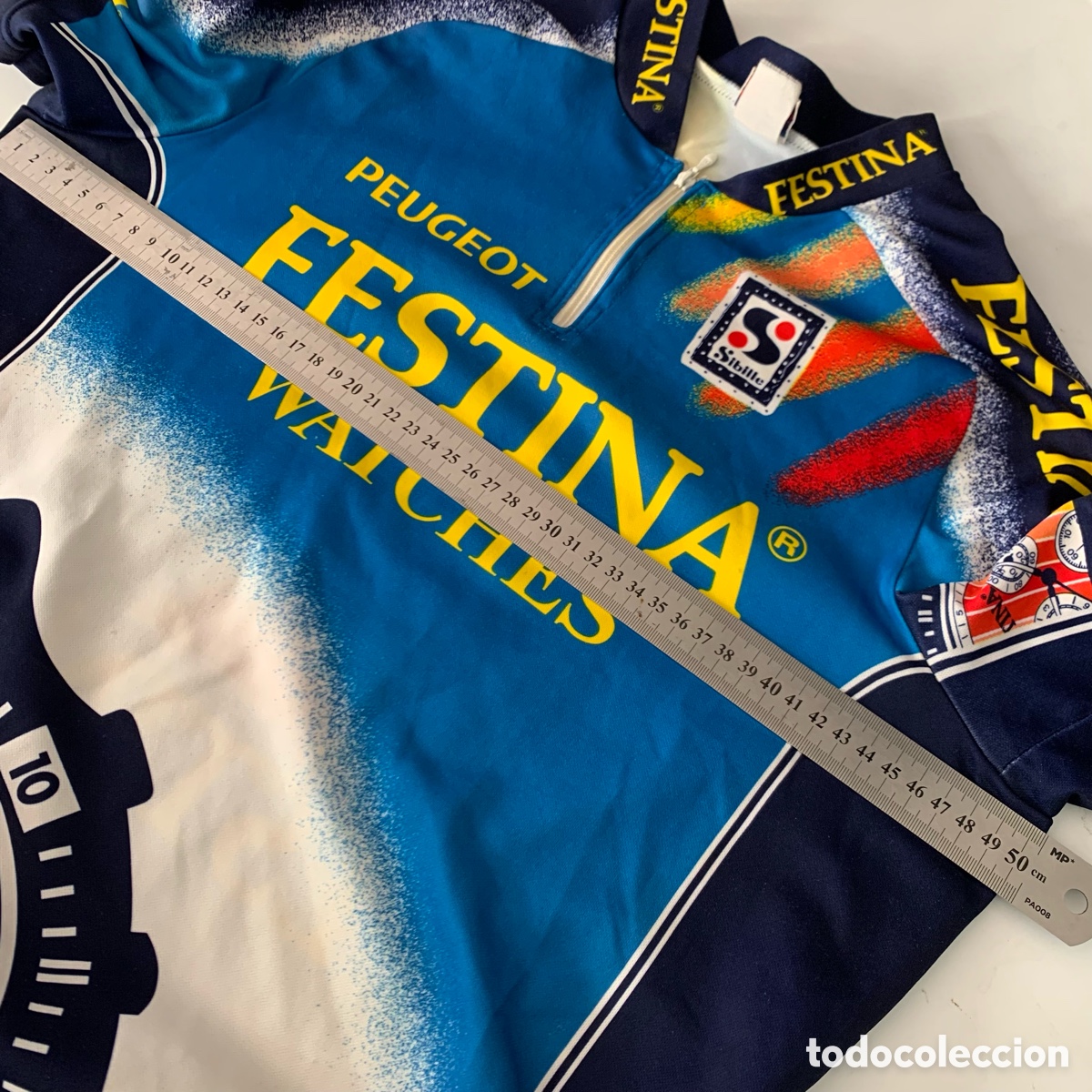 Maillot Cycliste Vintage Festina Lotus Sibille France 1995 – Taille XL