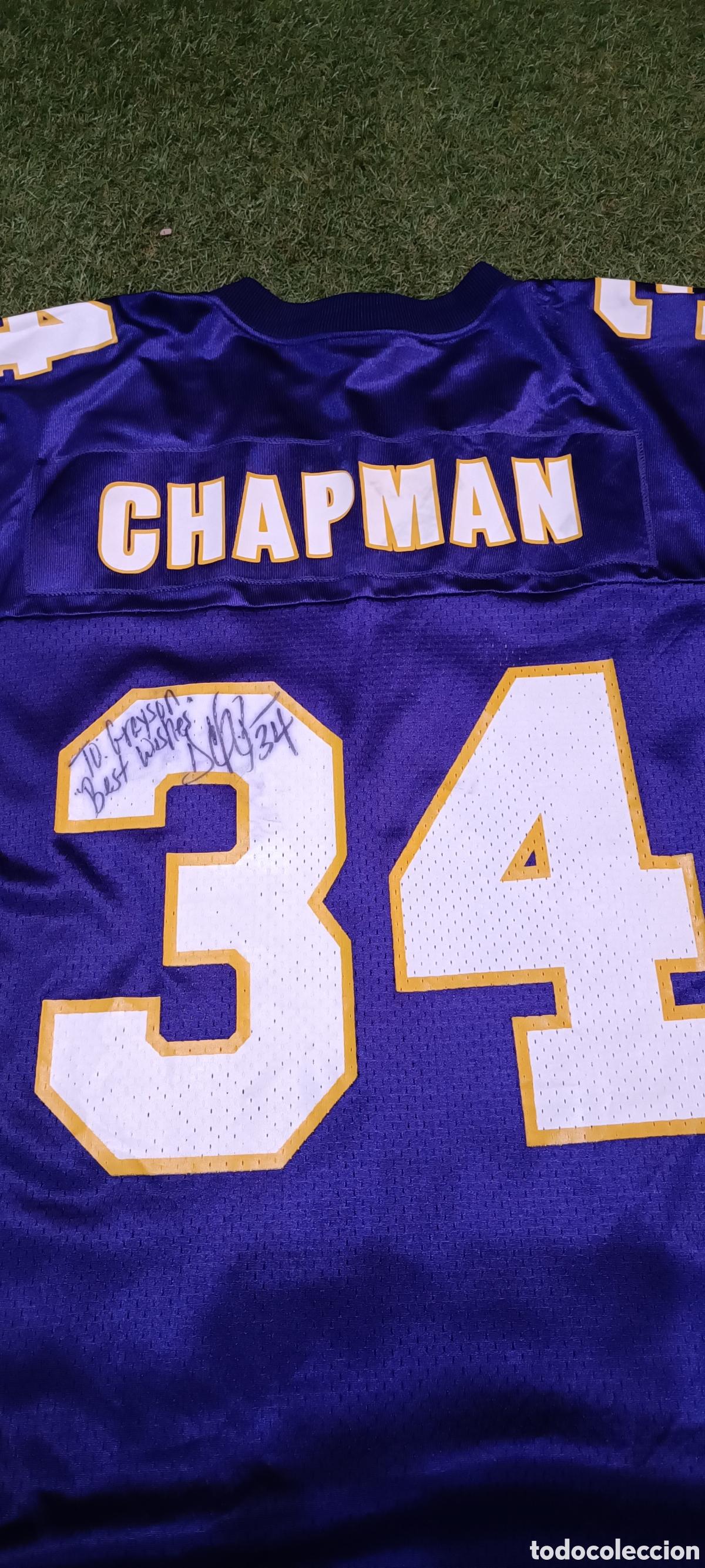 Coleccionismo deportivo: Firma Doug Chapman #34 - Foto 6
