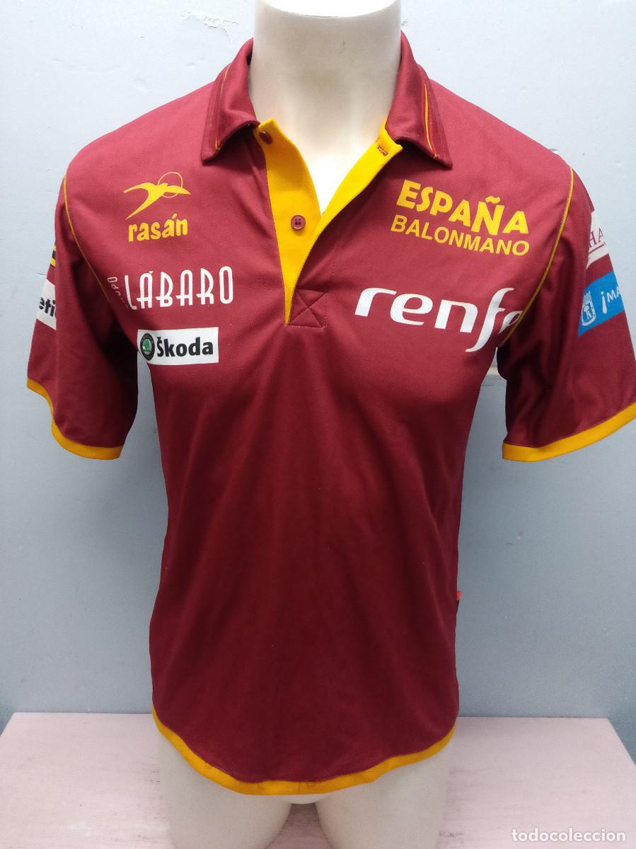 Coleccionismo deportivo: Espa&ntilde;a Spain handball balonmano handbol camiseta for players polo shirt S 56cts