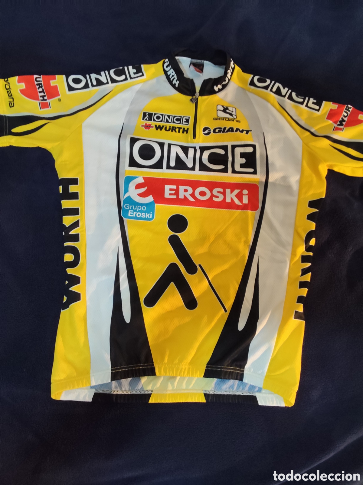 Coleccionismo deportivo: Maillot ciclismo vintage ONCE Eroski W&uuml;rth Giordana original retro talla M/L