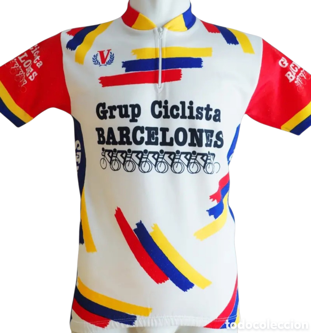 Coleccionismo deportivo: Maillot antiguo Vestisport Grup Ciclista BARCELONES. A&ntilde;os 80/90