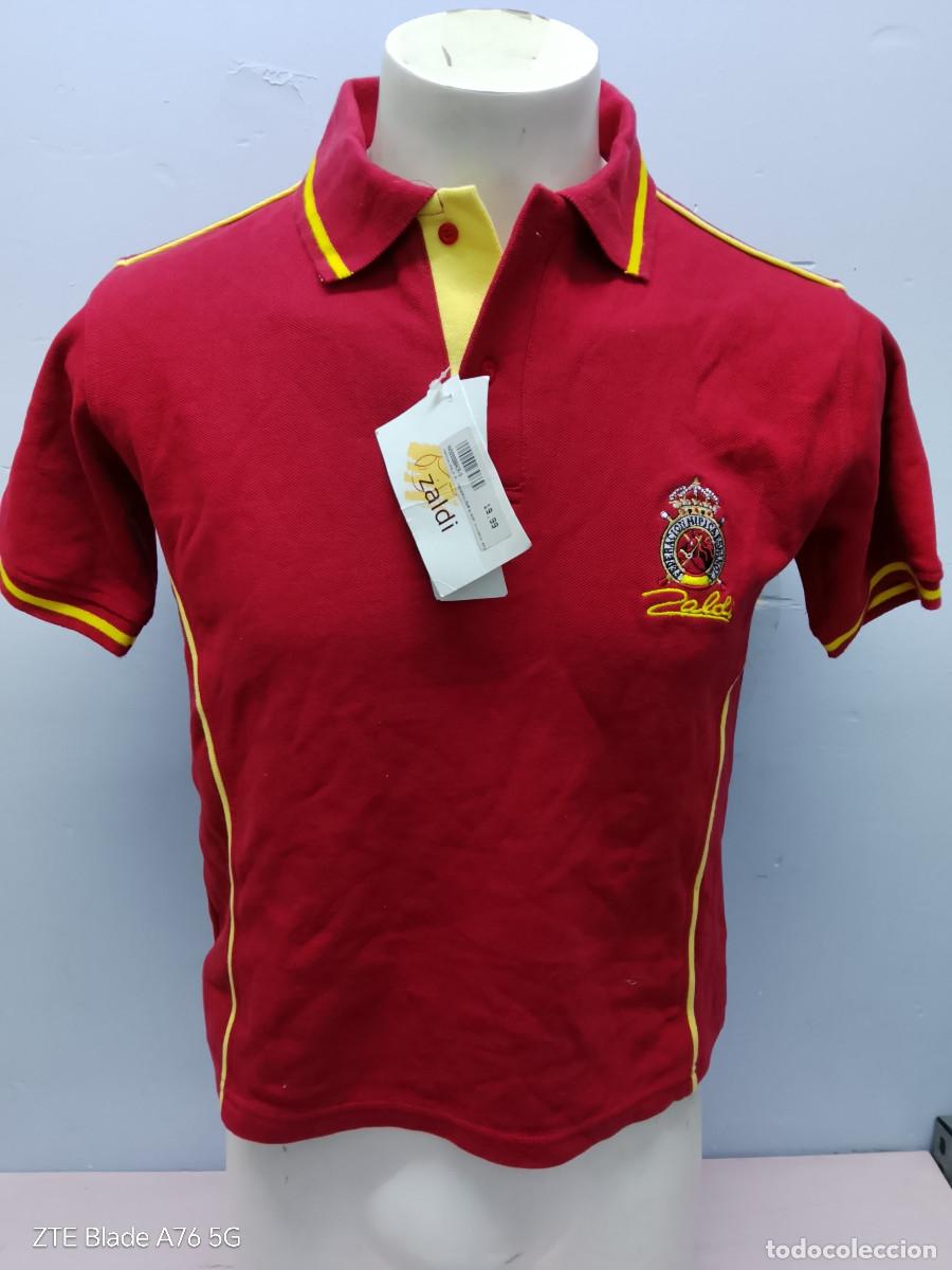 Coleccionismo deportivo: Federacion Espa&ntilde;a Hipica polo jersey shirt seleccion Spain Horse jersey camiseta S 54cts