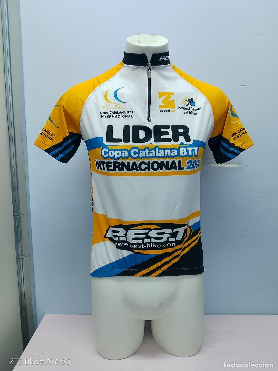 Coleccionismo deportivo: maillot oficial l&iacute;der de la Copa Catalana BTT Internacional catalunya maillot ciclismo ciclista M 53