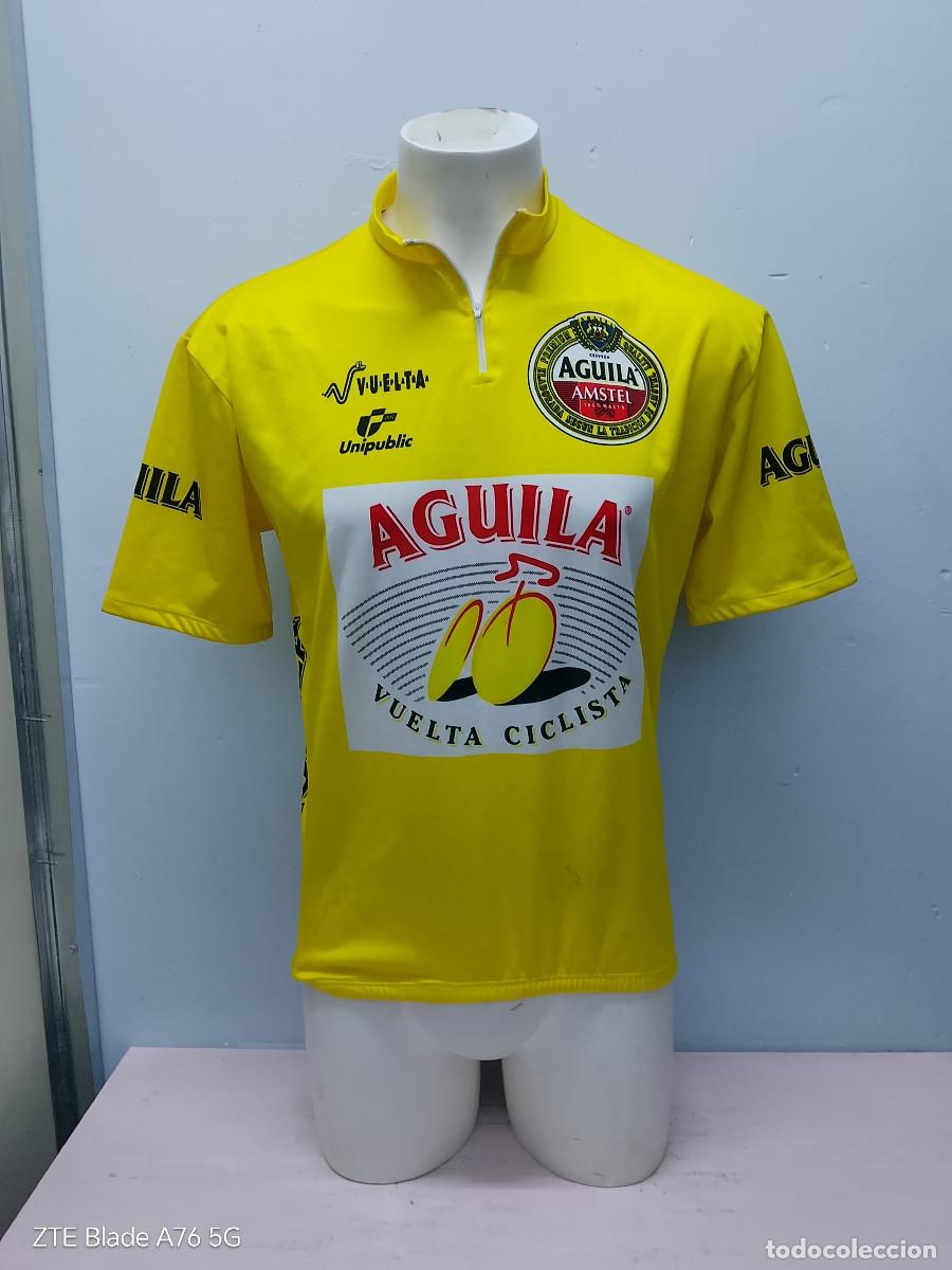 Coleccionismo deportivo: la Vuelta Ciclista a Espa&ntilde;a 1990 Aguila ciclista ciclismo maillot vintage XL 58cts