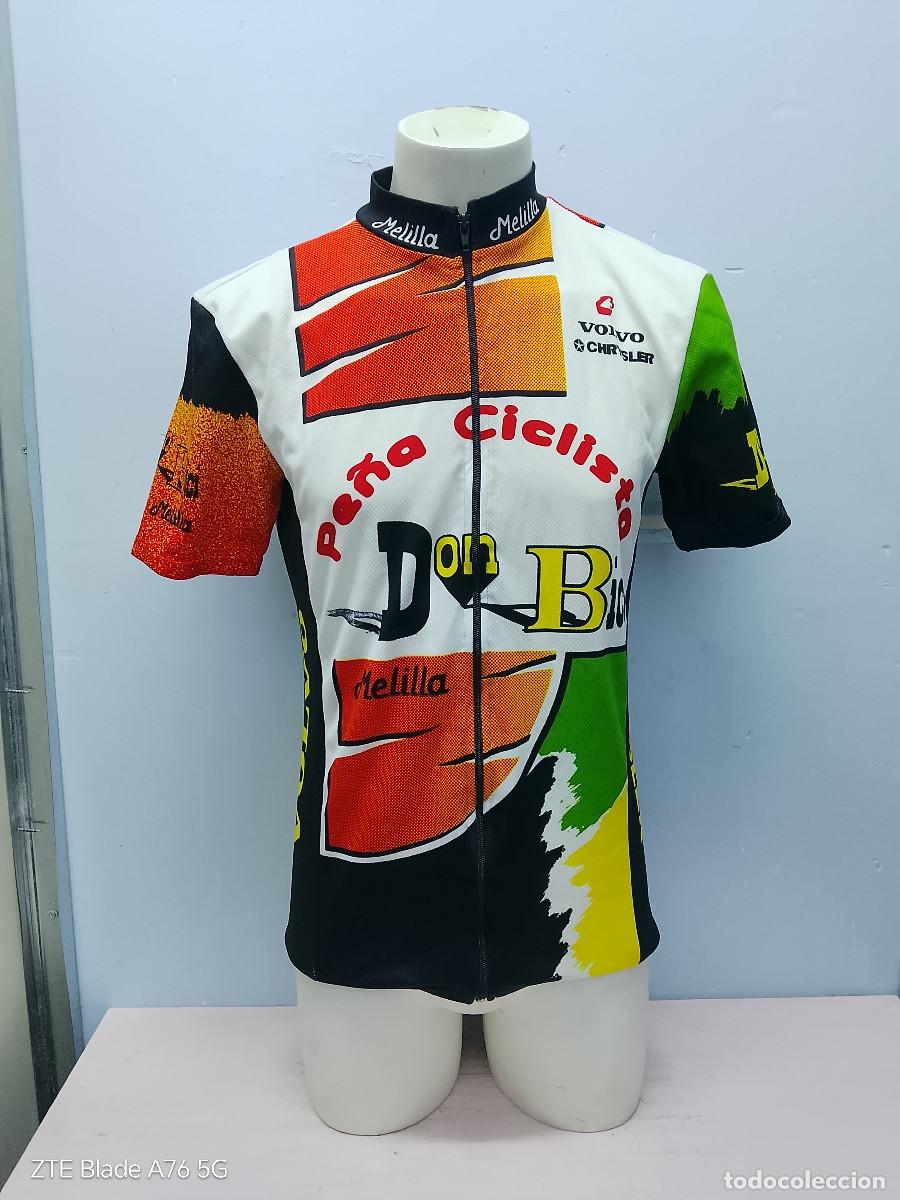 Coleccionismo deportivo: Pe&ntilde;a ciclista Melilla 1990 vintage cycling maillot ciclismo L 52cts