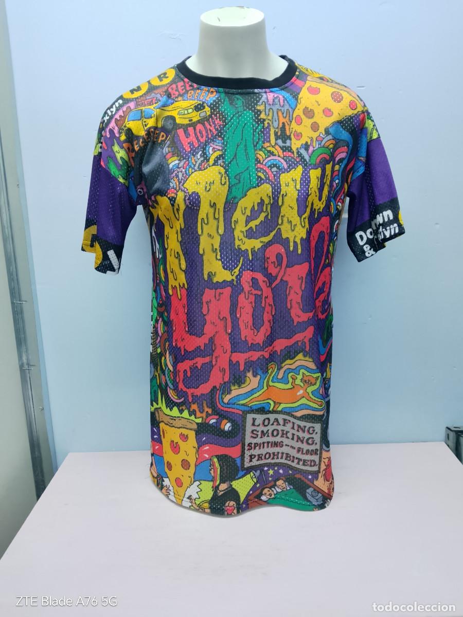 Coleccionismo deportivo: New York Freak shirt Garbage pizza crazy camiseta estampada L 60cts