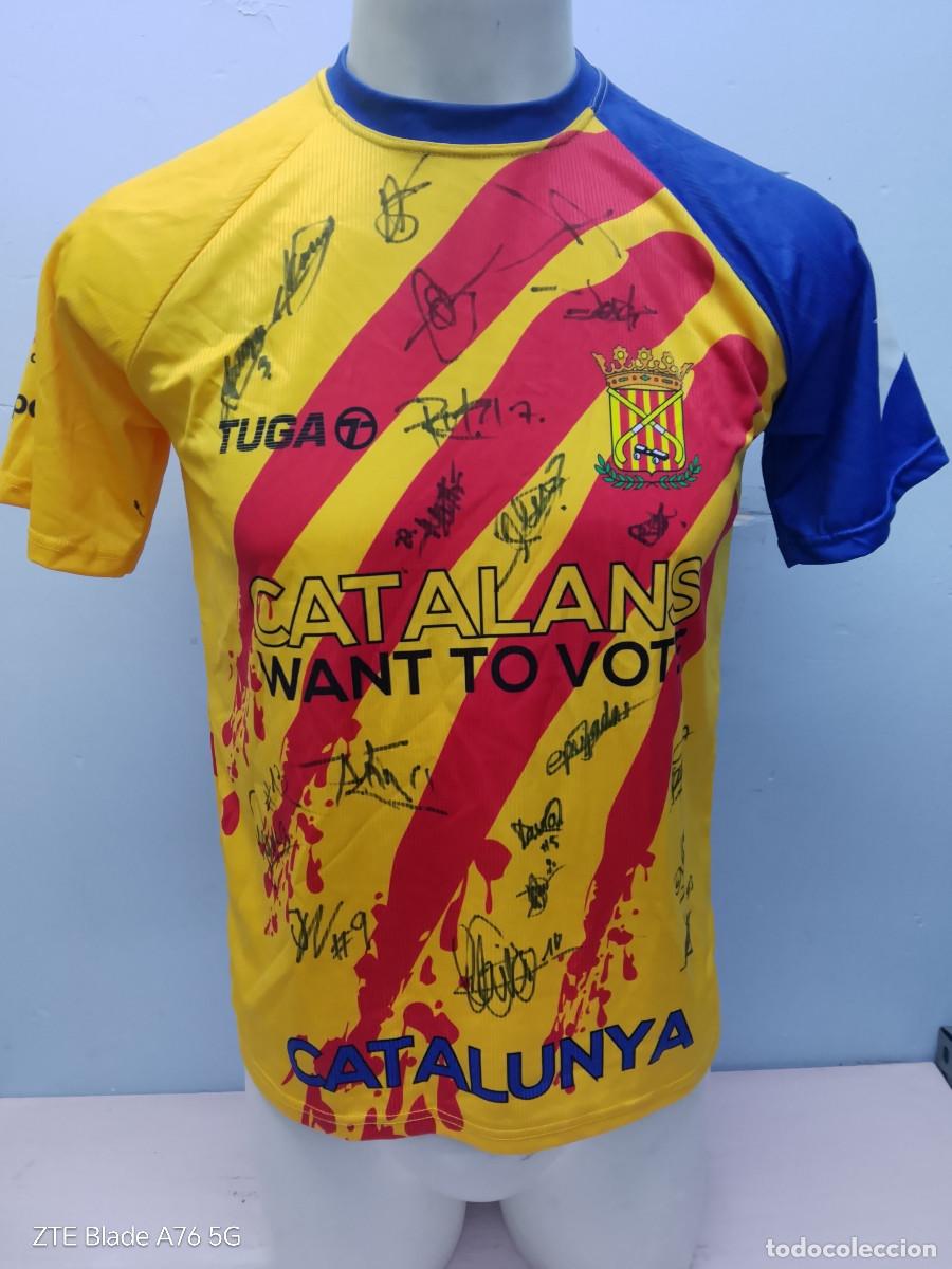 Coleccionismo deportivo: Federaci&oacute; Catalana de Patinatge match worn camiseta catalunya hockey patines linea M 53