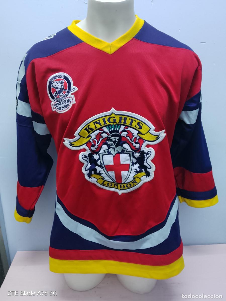 Coleccionismo deportivo: London Knights British Ice Hockey Superleague hockey hielo jersey shirt camiseta xl 63cts