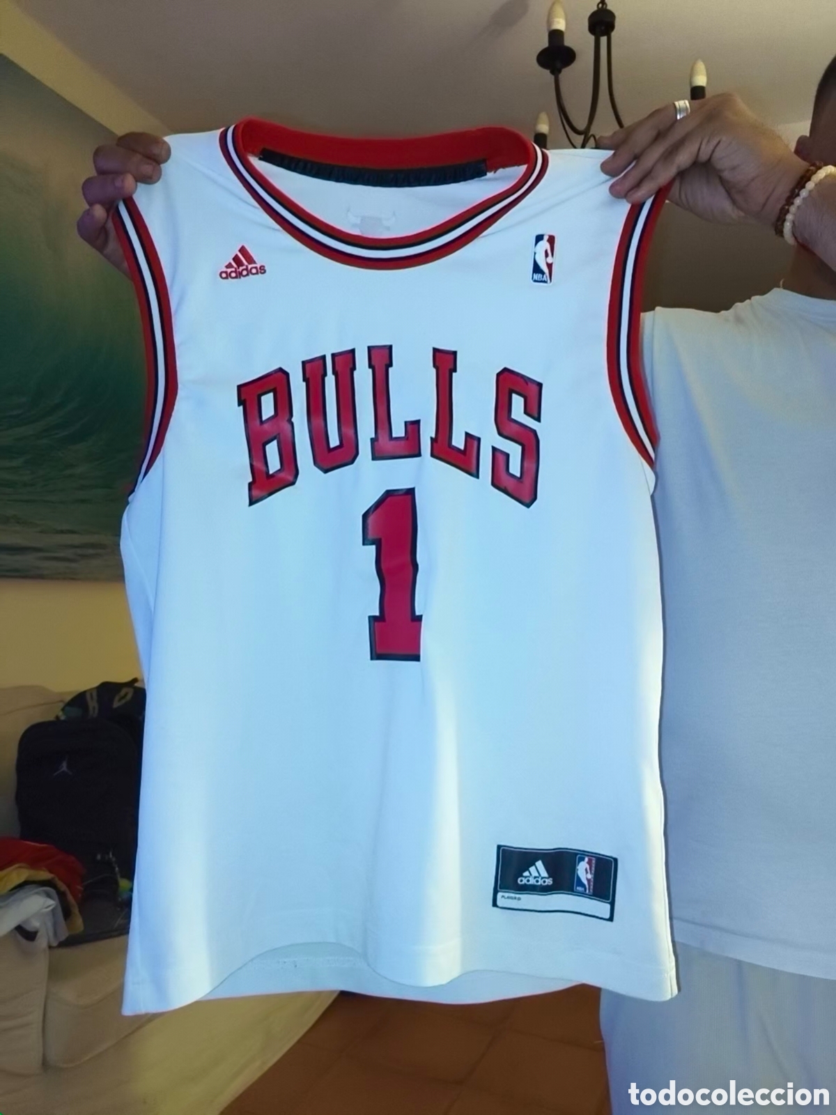 Coleccionismo deportivo: Camiseta Chicago Bulls #1 Adidas NBA