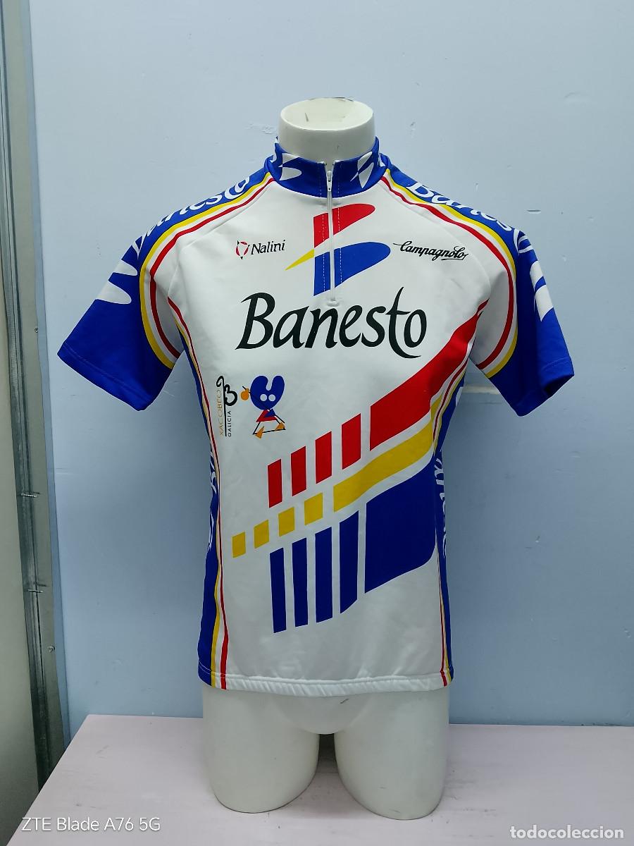 Coleccionismo deportivo: Banesto team cycling jersey vintage Miguel Indurain maillot ciclismo ciclista L 52cts