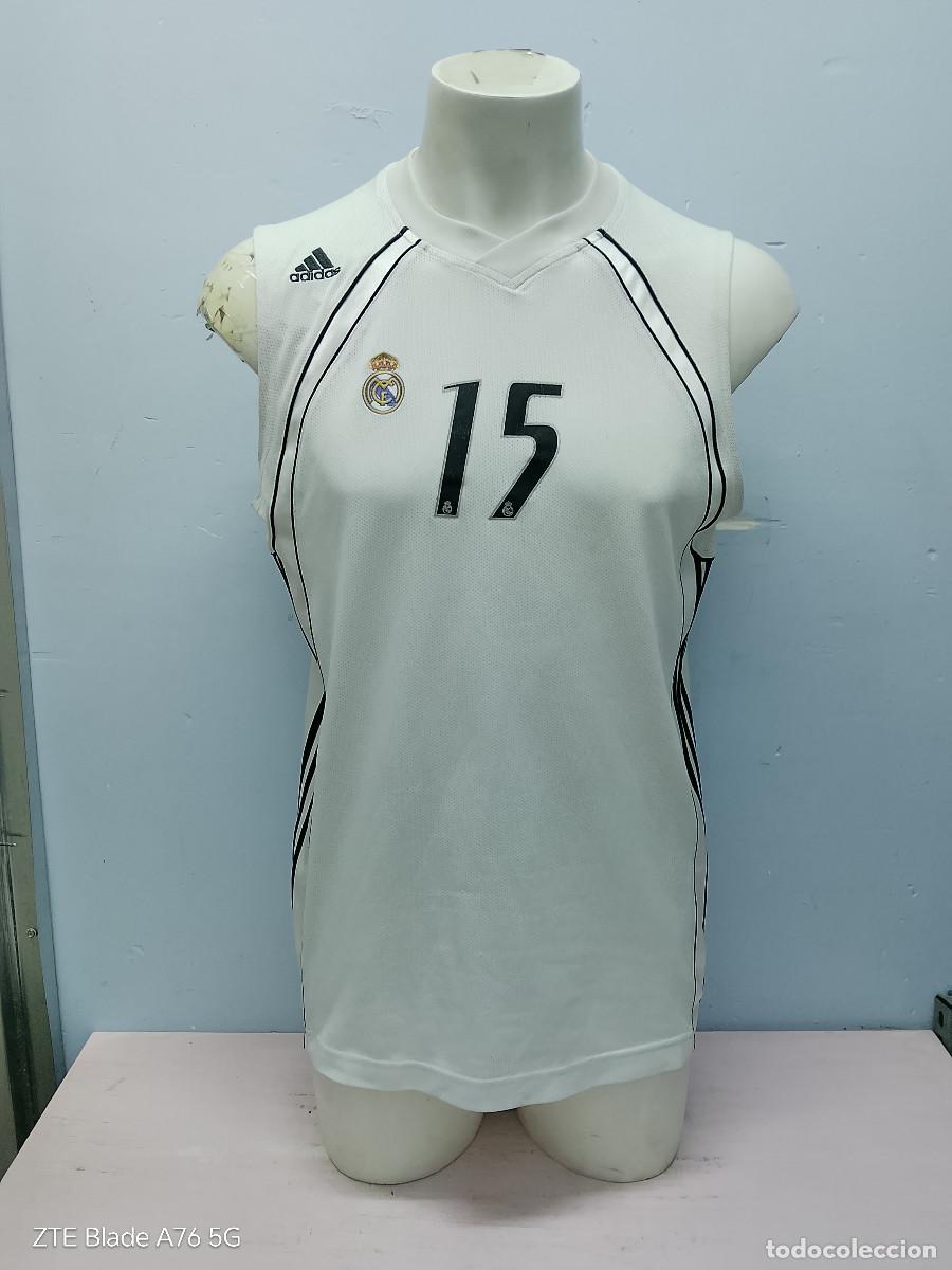 Coleccionismo deportivo: Real Madrid match worn basketball basket basquet shirt camiseta 55x82cts L