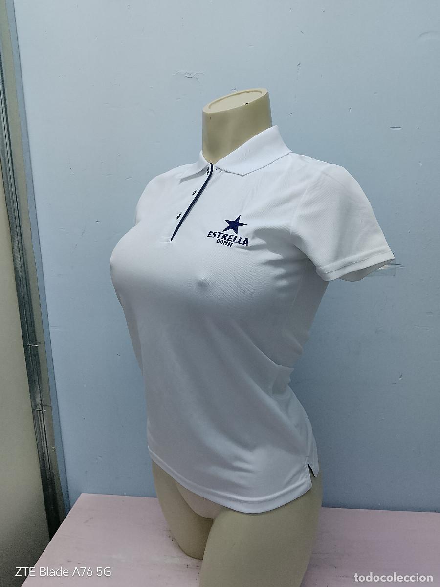 Coleccionismo deportivo: Estrella Damm polo shirt camiseta top lady chica mujer chica M 45cts