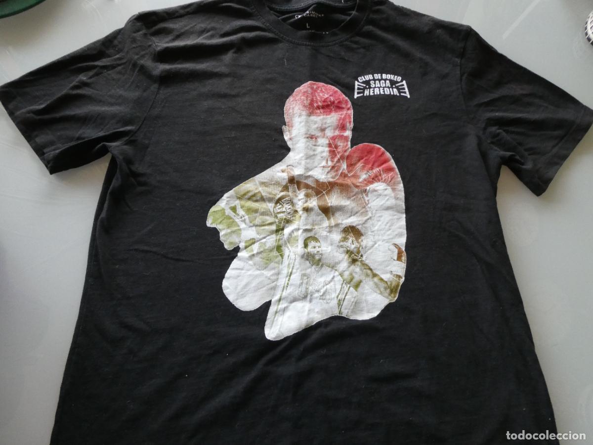 Coleccionismo deportivo: CAMISETA DE BOXING BOXEADORES. CLUB BOXEO SAGA HEREDIA M&Aacute;LAGA. TALLA L. 220GR