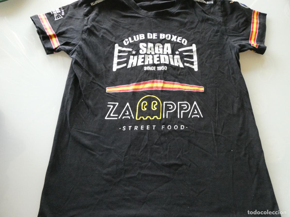 Coleccionismo deportivo: CAMISETA DE BOXING BOXEADORES. CLUB BOXEO SAGA HEREDIA M&Aacute;LAGA. TALLA M. 190GR
