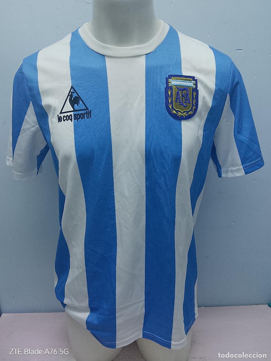 Coleccionismo deportivo: Maradona Argentina seleccion camiseta futbol football shirt replic M 55cts