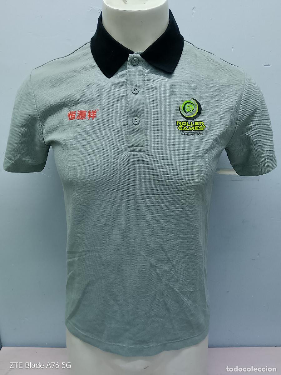 Coleccionismo deportivo: World Roller Games Nanjing China skateboarding polo shirt camiseta skate M 52cts