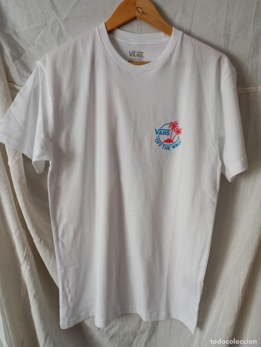 Coleccionismo deportivo: CAMISETA DEPORTIVA VANS Classic Mini Dual Palm II TALLA M COLOR BLANCO NUEVA