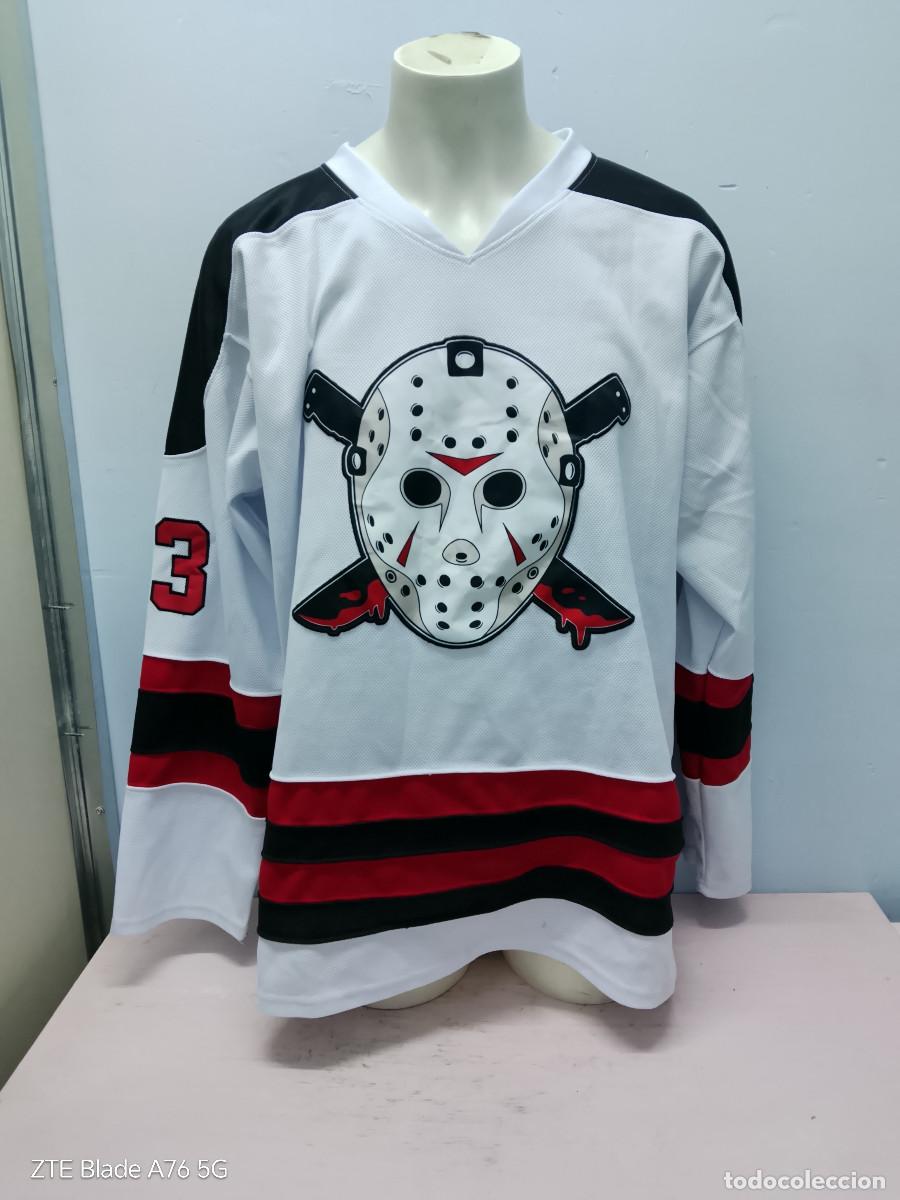 Sammelleidenschaft Sport: Spirit Halloween Jason Voorhees Friday the 13th Ice Hockey Hielo jersey camiseta horror xxl 70cts