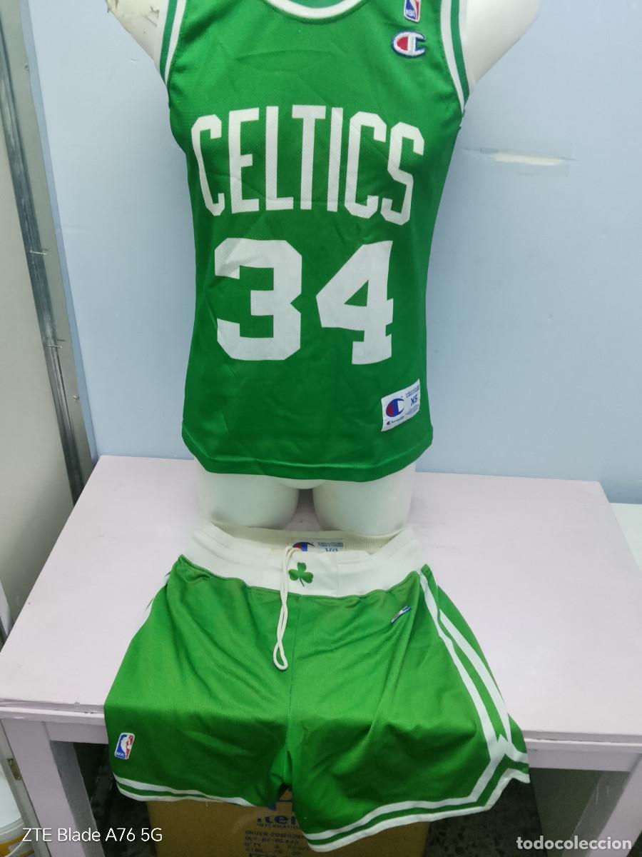 Sports collectibles: Boston celtics kit completo nba camsieta basket basquet shirt camiseta xs 53cts