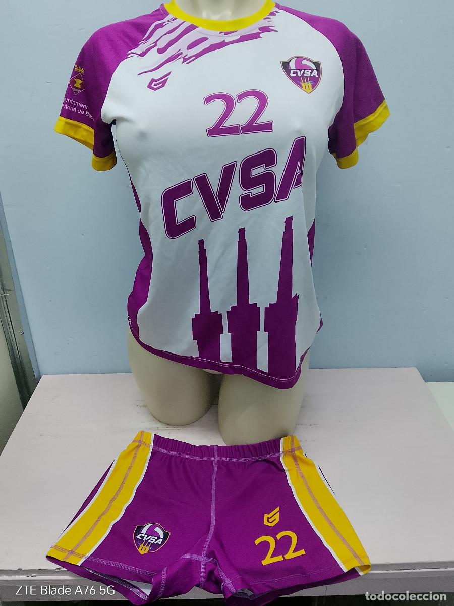 Coleccionismo deportivo: Club Voley Sant Adria de Besos Volley voleibol chica mujer sexy woman player shirt camiseta L 47cts