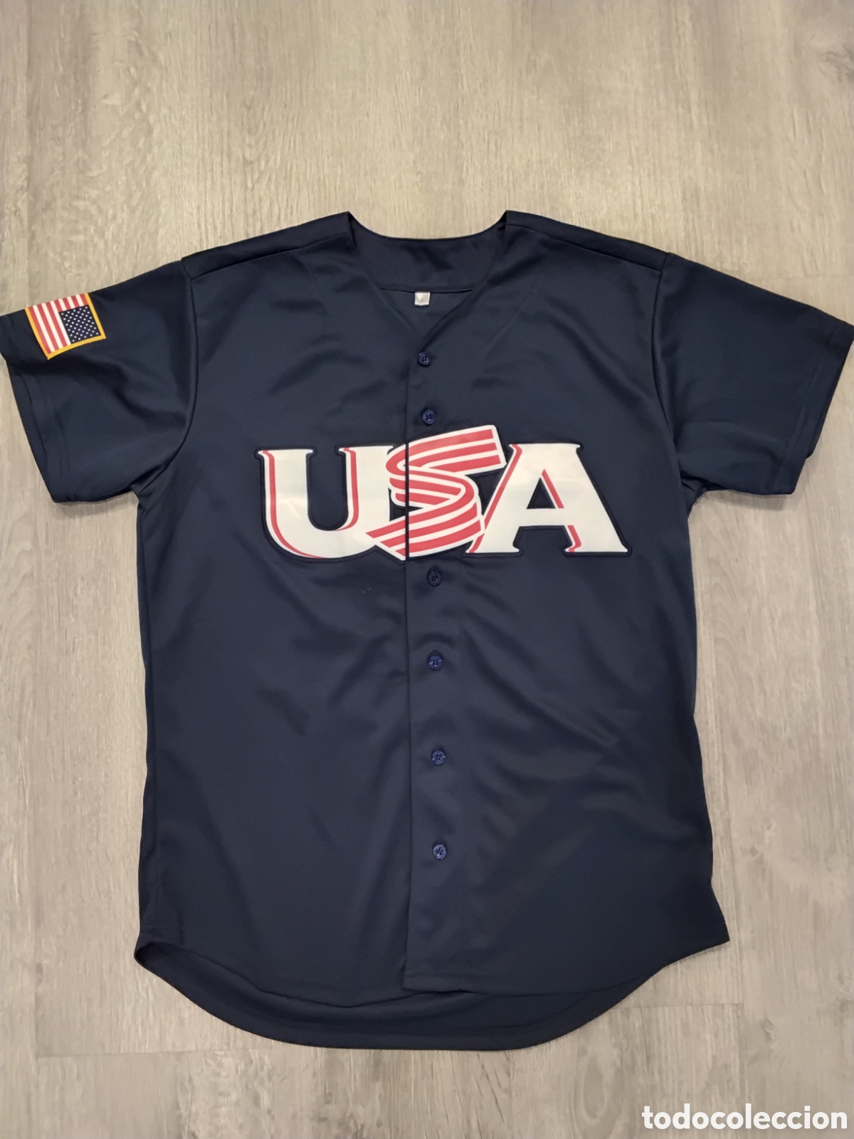 Coleccionismo deportivo: Camiseta USA Beisbol Bandera Americana