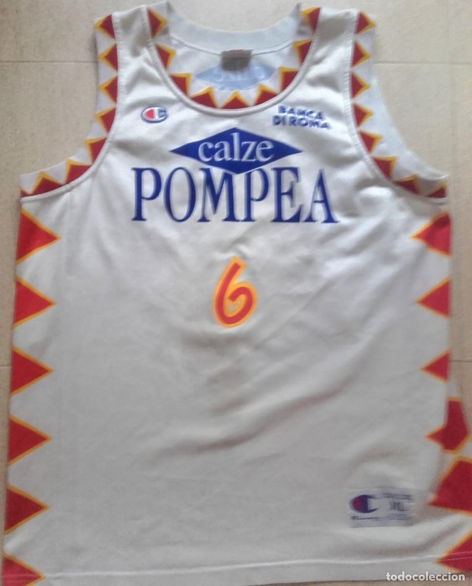 Sports collectibles: camiseta baloncesto Pompea Roma basket Italia FIBA