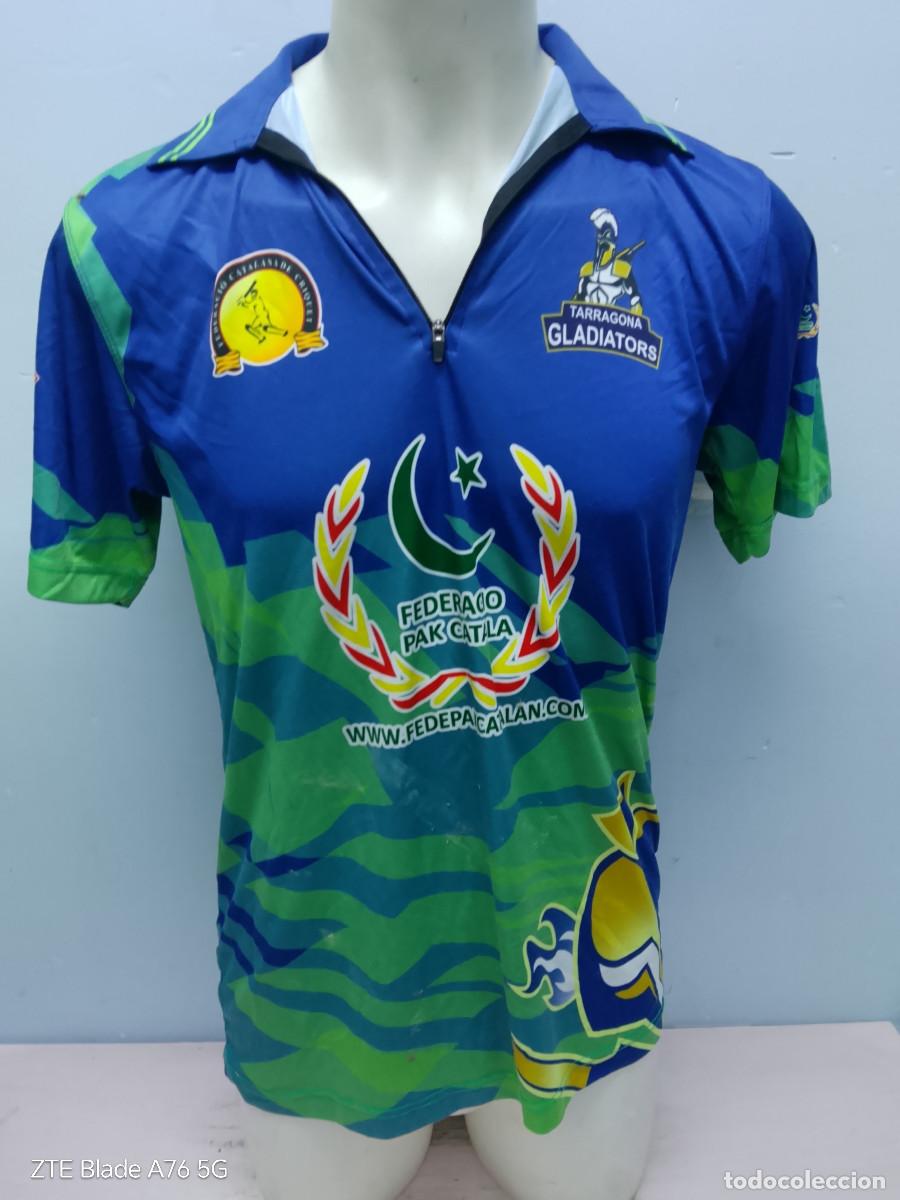 Coleccionismo deportivo: Tarragona Gladiators Cricket match worn camiseta shirt catalunya league 56cts M-L