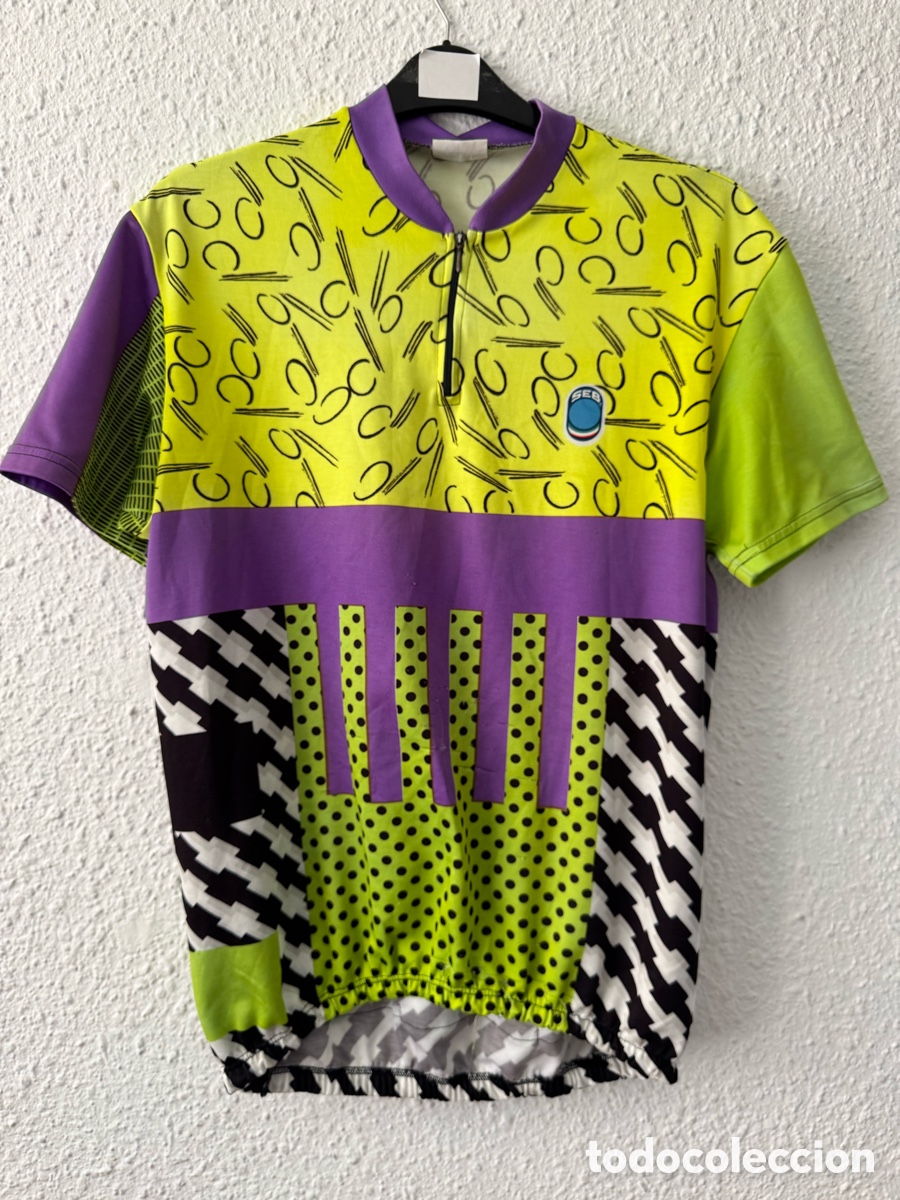 Collezionismo sportivo: Antigua Camiseta deportiva de ciclismo SEB Made in ITALY TALLA -XXL- SEB