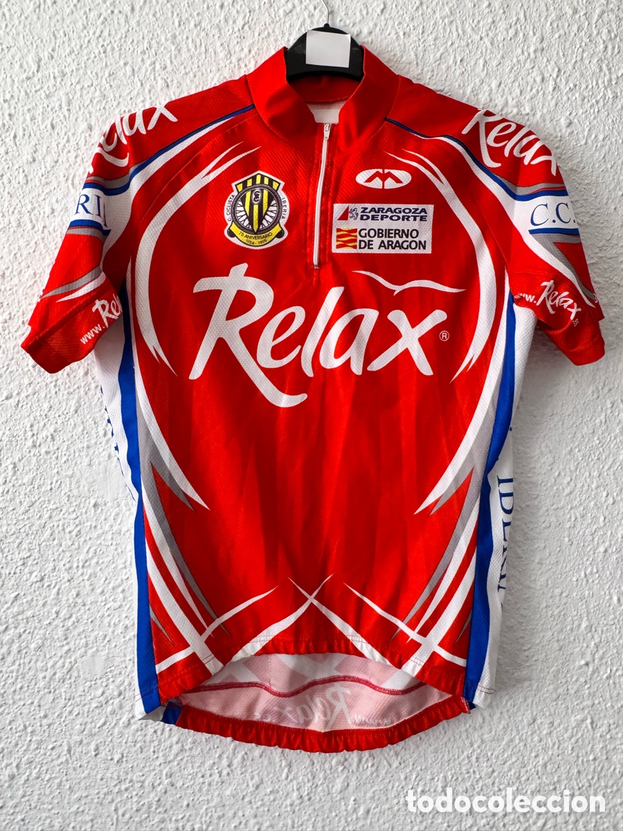 Collezionismo sportivo: Antigua Camiseta deportiva de ciclismo C. CICLISTA IBERIA RELAX vintage TALLA -L-