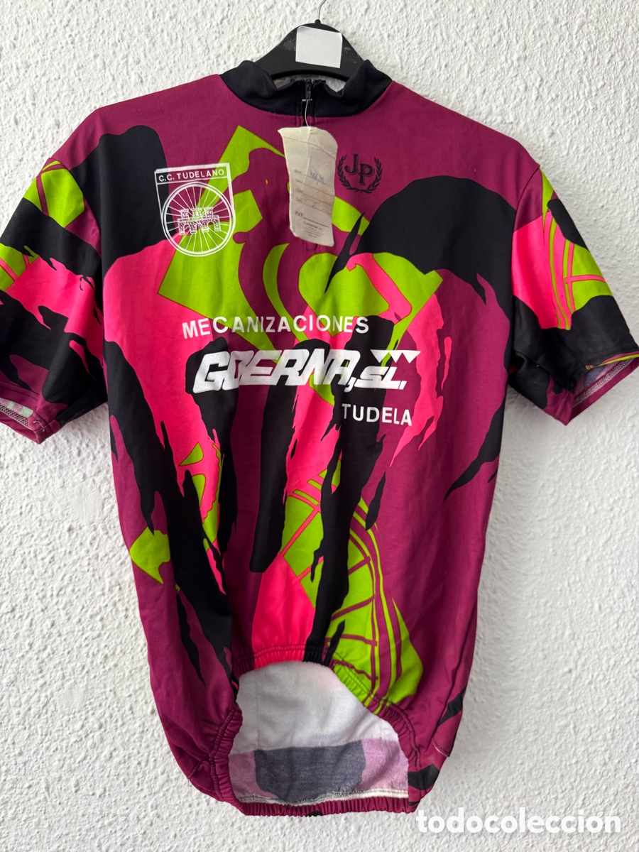 Collezionismo sportivo: Antigua Camiseta deportiva vintage de ciclismo C.CTUDELANO TALLA -6- GOERNA,SL. Tudela
