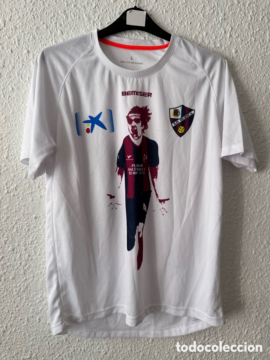 Collezionismo sportivo: Antigua Camiseta deportiva vintage S.D HUESCA TALLA -L- BEMISER