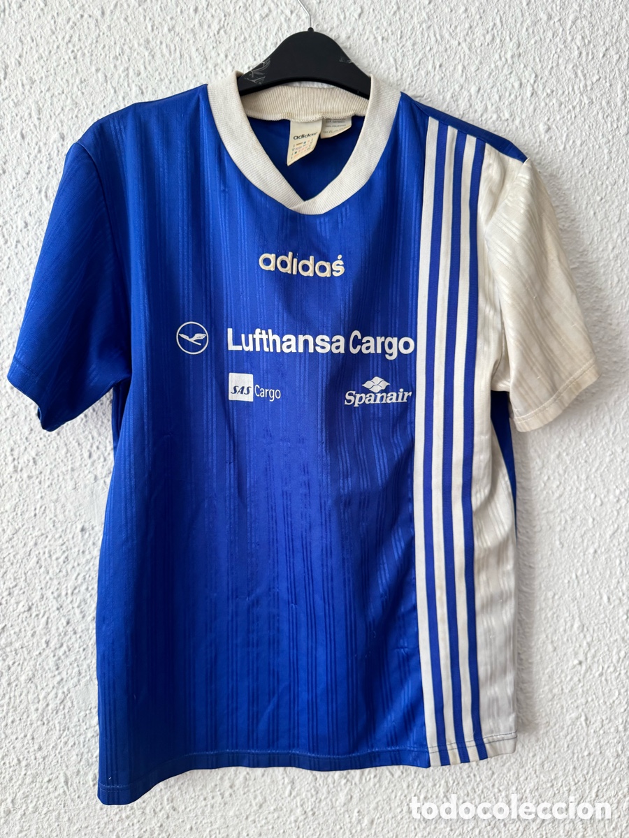 Collezionismo sportivo: Antigua Camiseta vintage deportiva Lufthansa Cargo/ SAS Cargo/ Spanair TALLA -M- Adidas