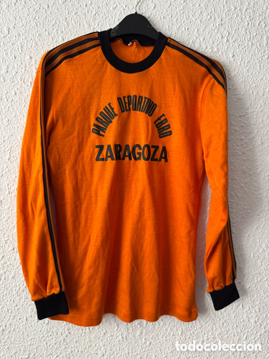 Collezionismo sportivo: Antigua Camiseta vintage manga larga deportiva N&deg;12 ZARAGOZA Parque deportivo de Ebro TALLA -6-